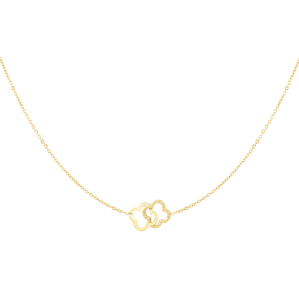 Collier pendentif trèfles entrelacés