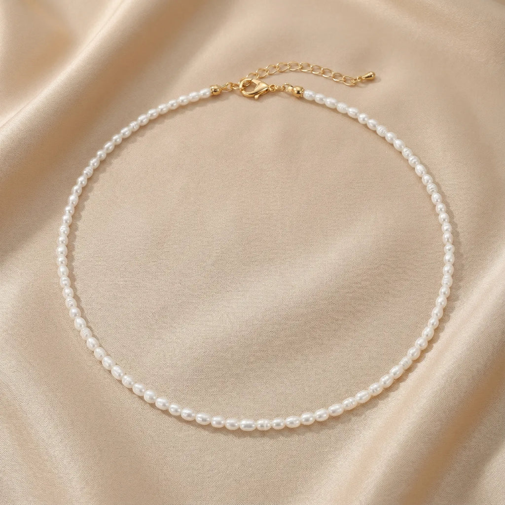 Collier en perles d'eau douce irrégulières