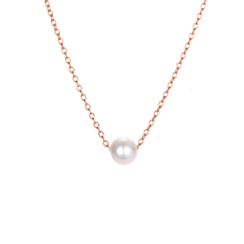 Collier perle blanche