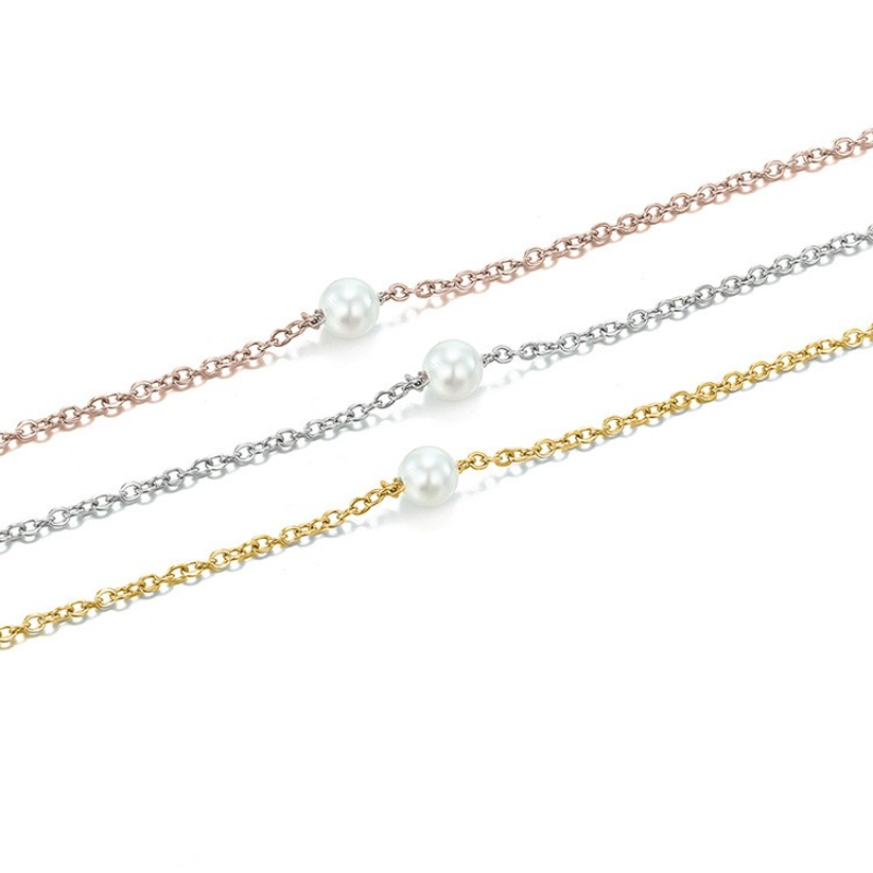 Collier perle blanche