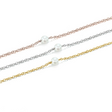 Collier perle blanche