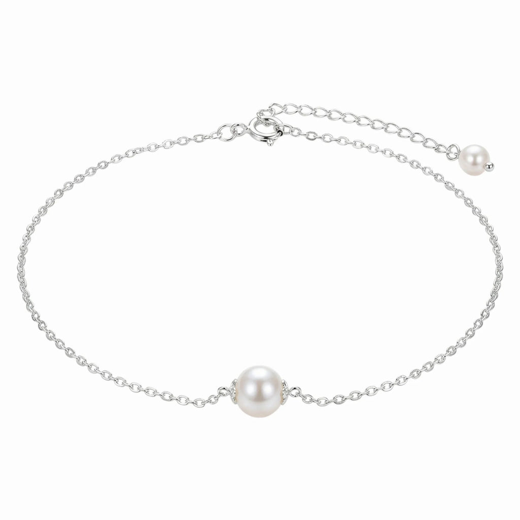 Collier perle blanche ras de cou