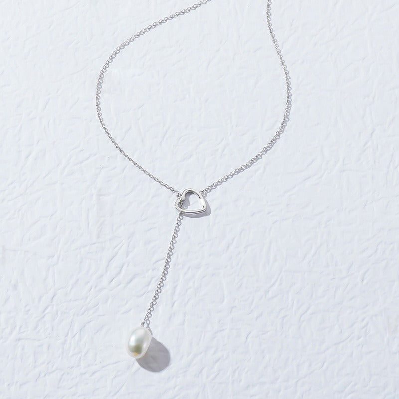 Collier perle et cœur
