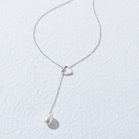 Collier perle et cœur