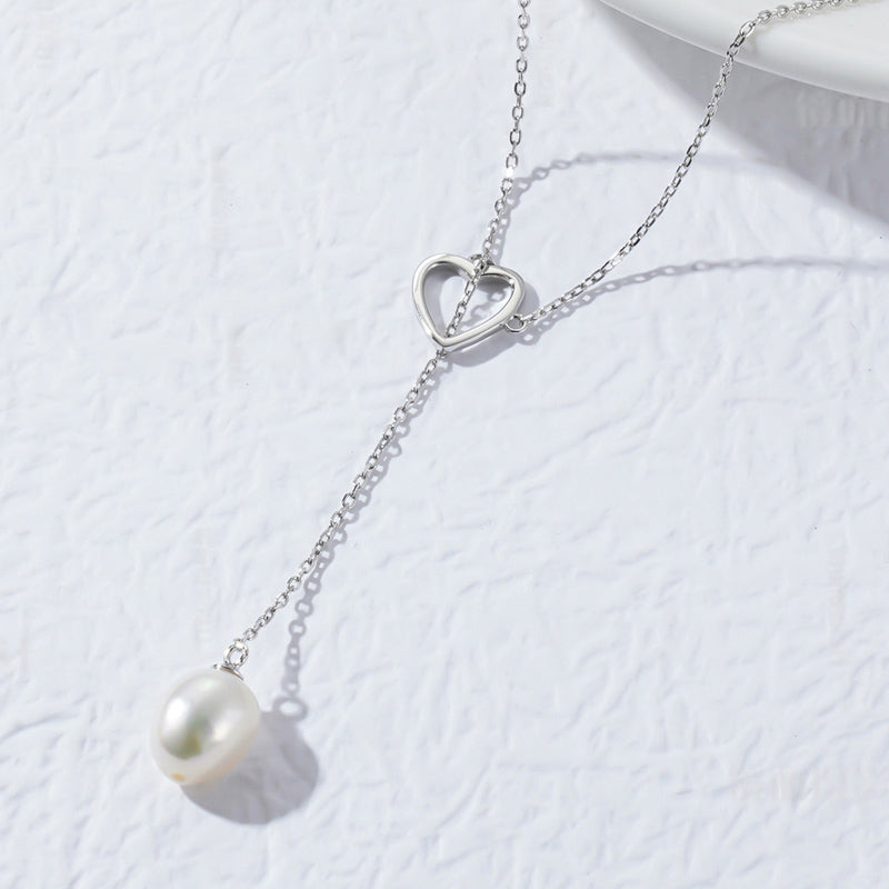 Collier perle et cœur