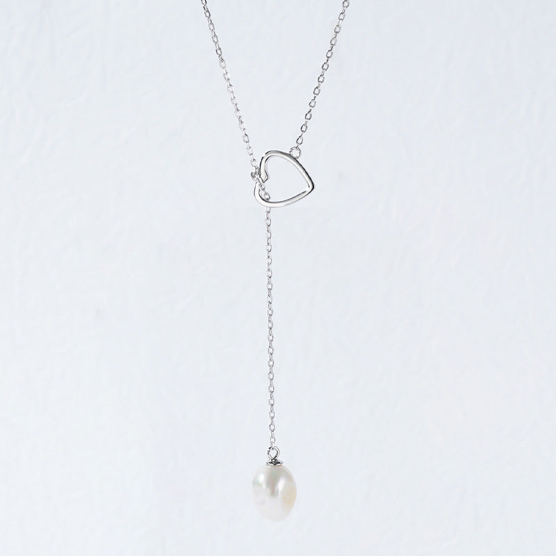 Collier perle et cœur