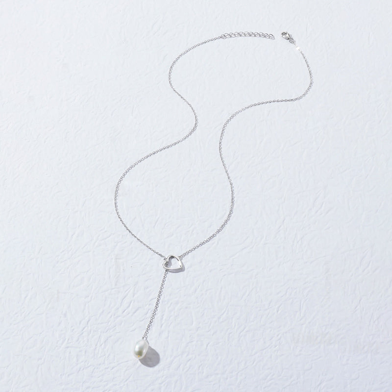 Collier perle et cœur