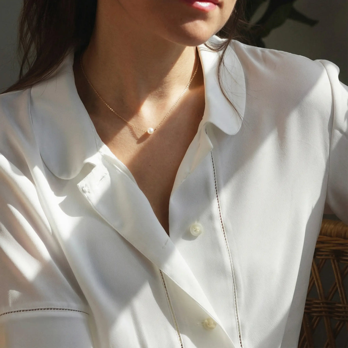 Collier perle minimaliste