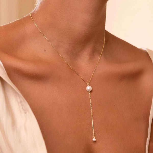 Collier Perle Fil Transparent – La Raffinée