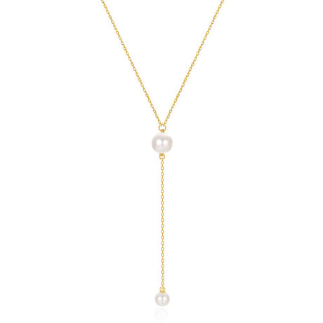 Collier perle nacre doré