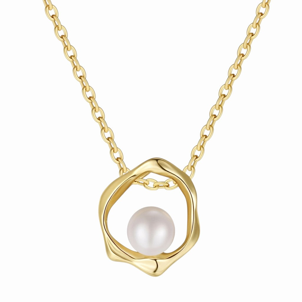 Collier perle plaqué or