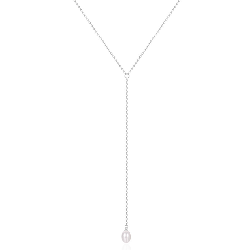 Collier perle ras de cou argent