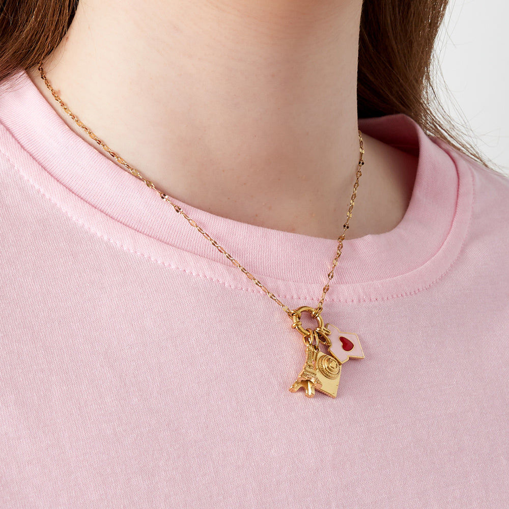 Collier personnalisable Tour Eiffel et charms Paris
