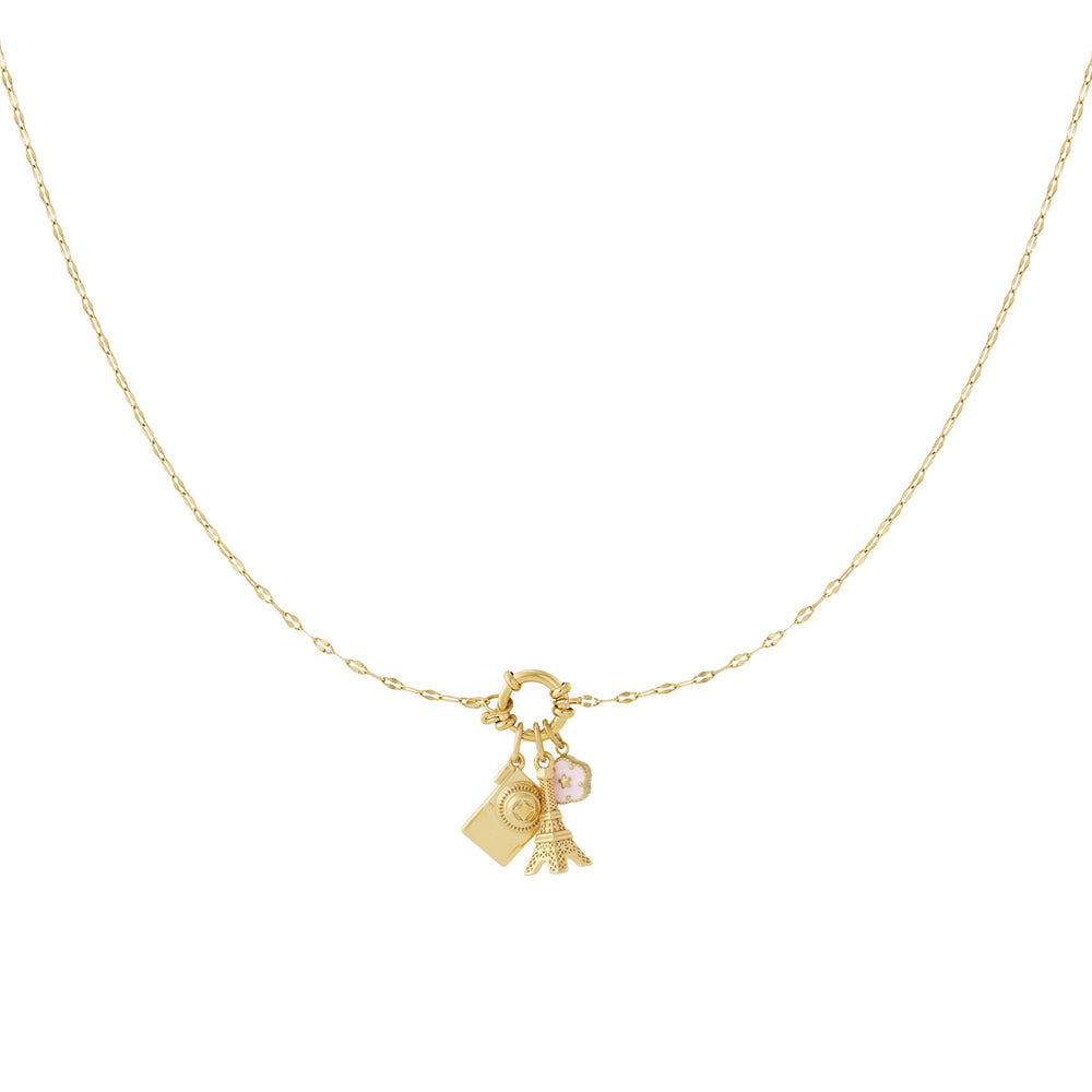 Collier personnalisable Tour Eiffel et charms Paris