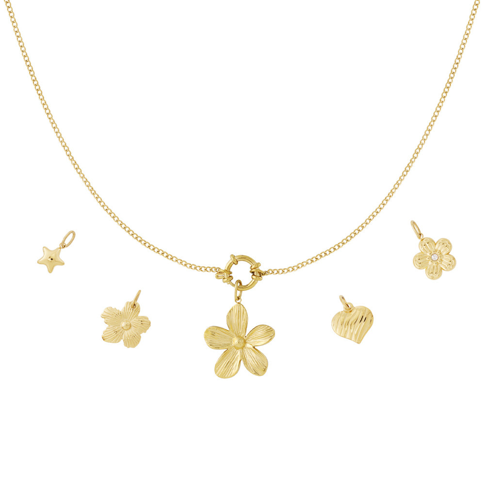Collier personnalisable fleurs dorées