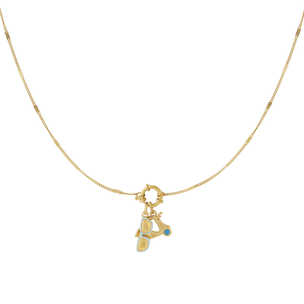Collier personnalisable scooter et pampilles colorées