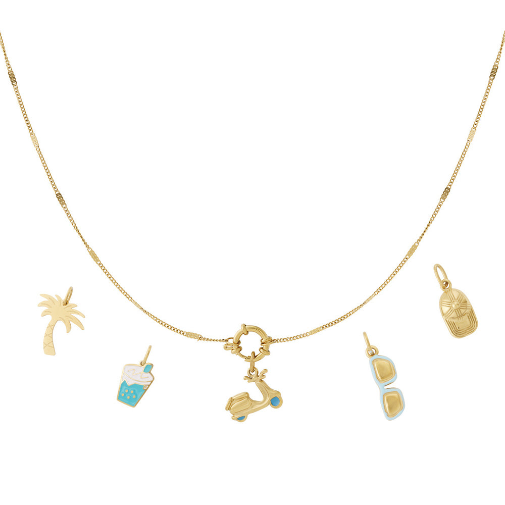 Collier personnalisable scooter et pampilles colorées