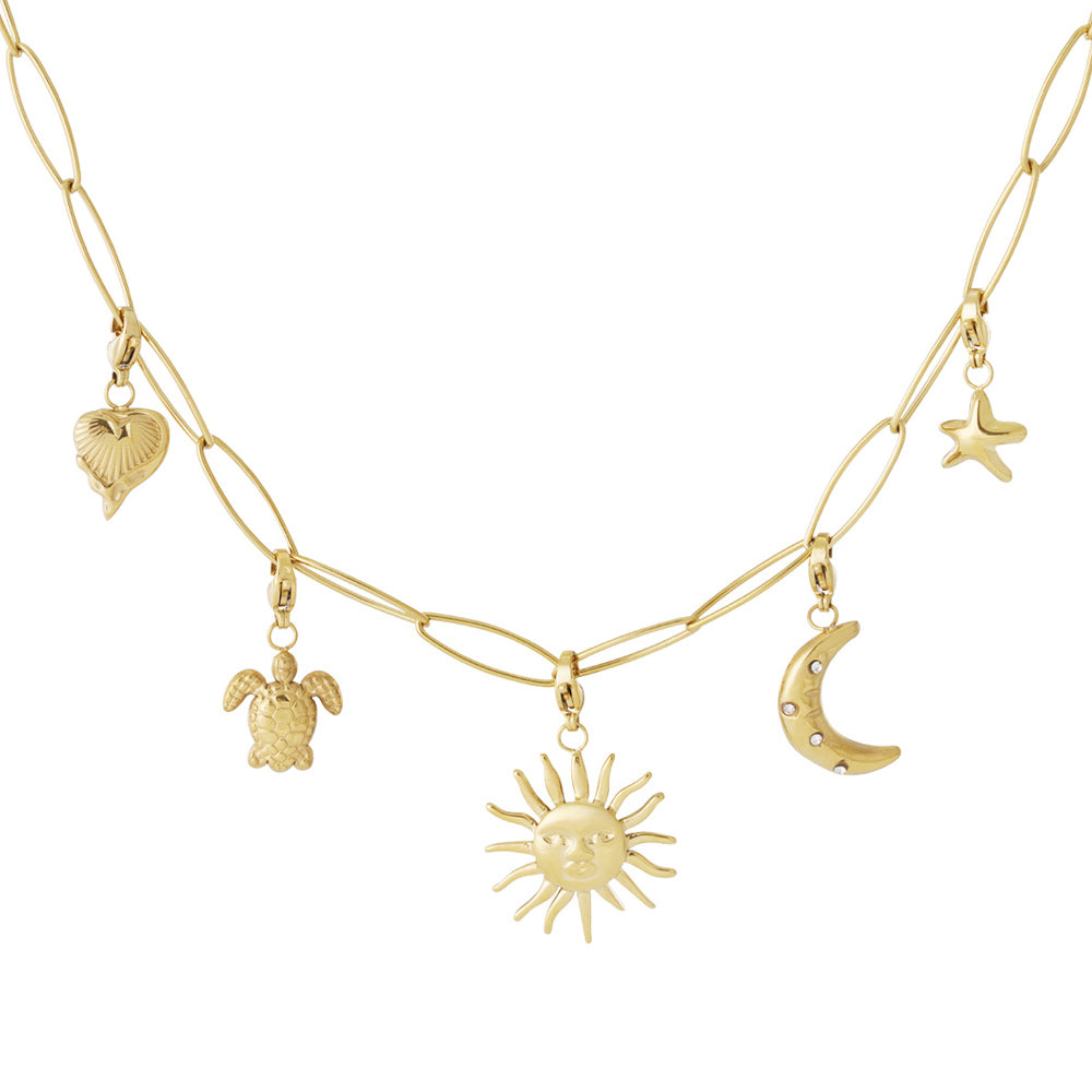 Collier personnalisable soleil doré
