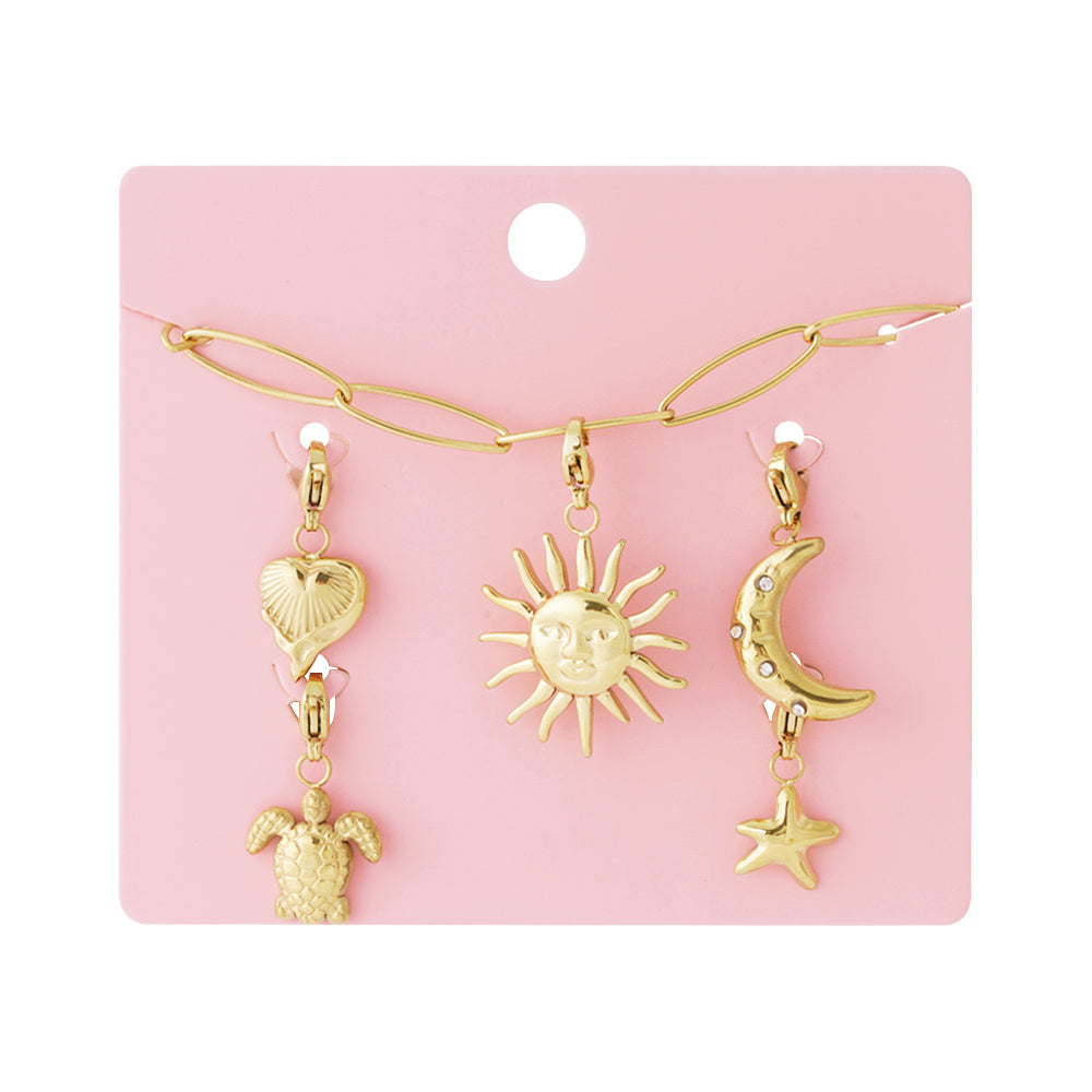 Collier personnalisable soleil doré