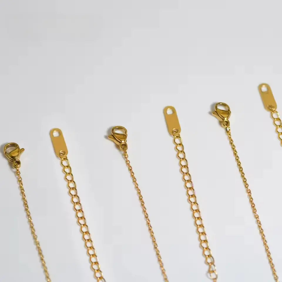 Collier ras de cou pampilles doré