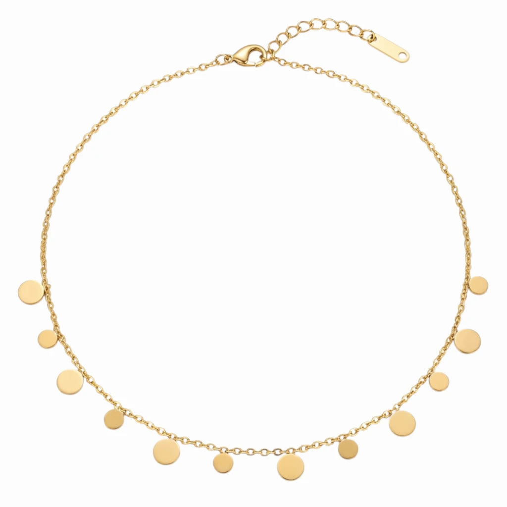 Collier ras de cou pampilles doré