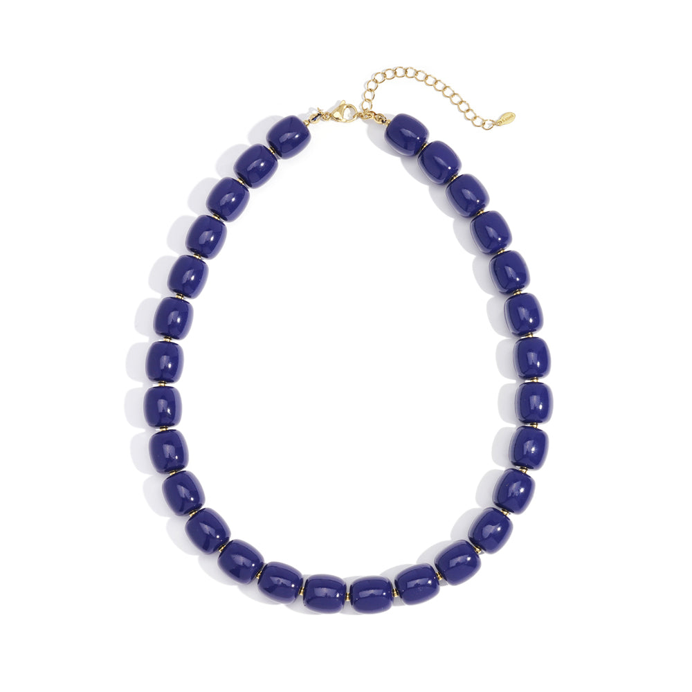 Collier perles d'imitation acrylique séparatrices dorées