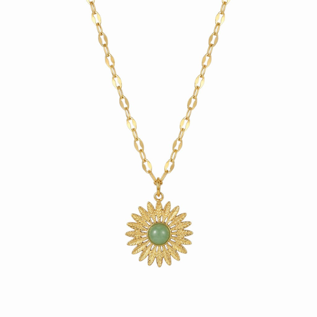 Collier soleil en doré