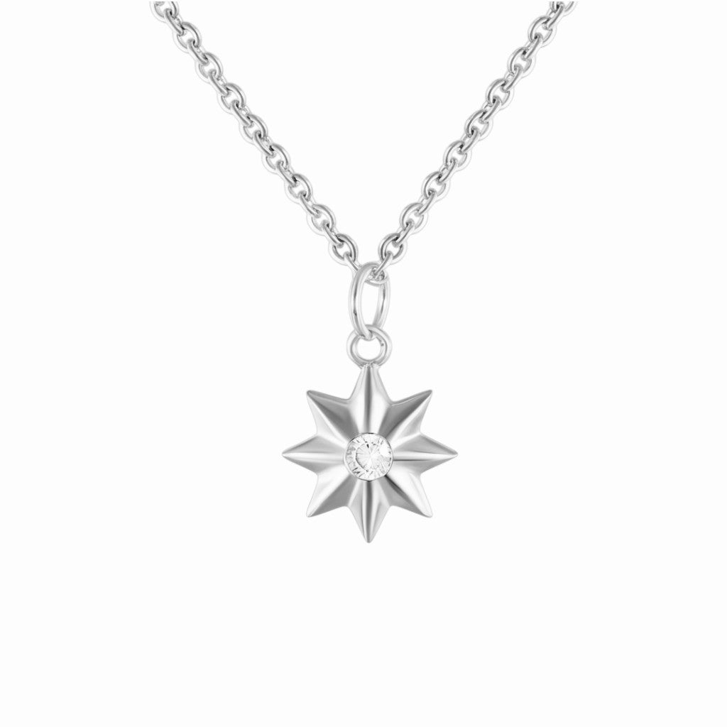 Collier soleil argent