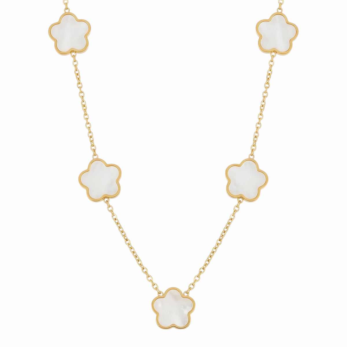 Collier trèfle à 5 feuilles