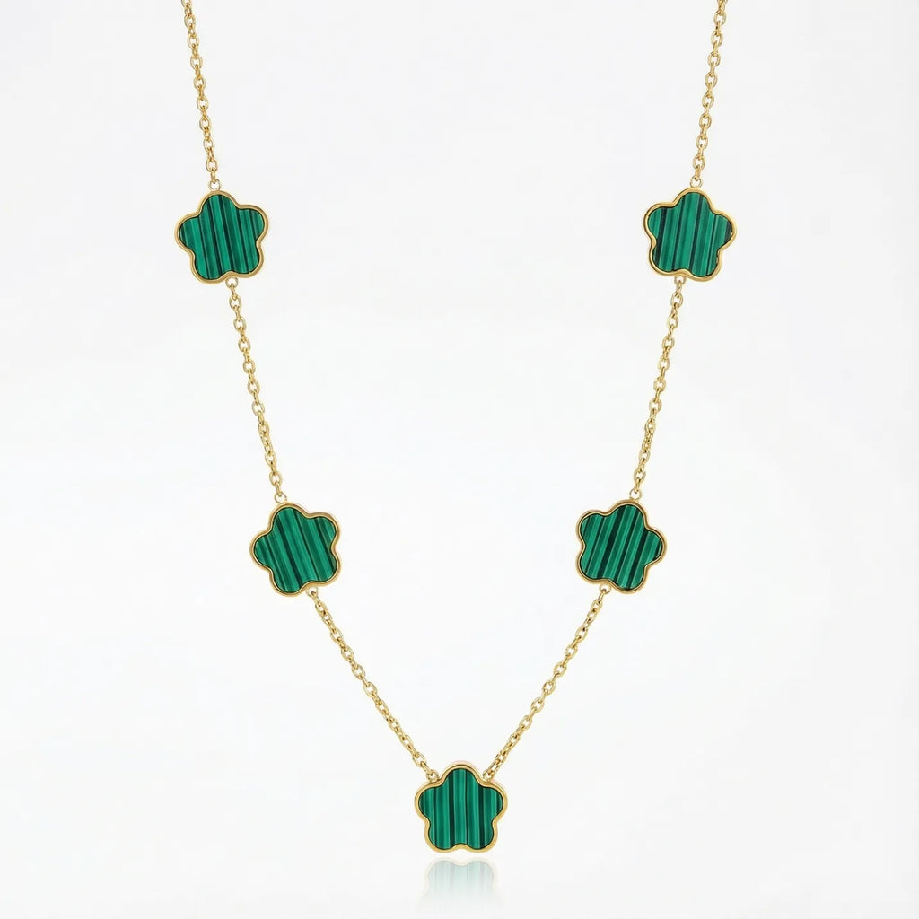 Collier trèfle à 5 feuilles