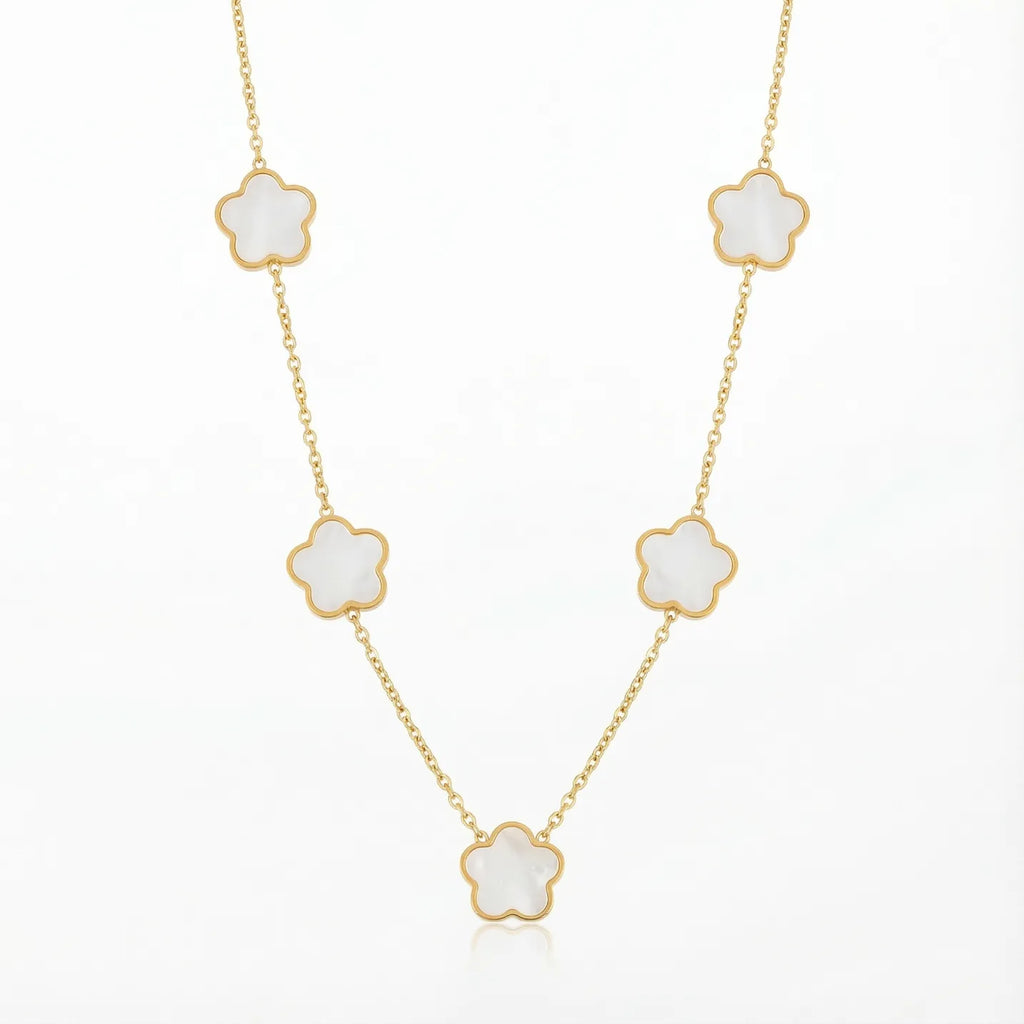 Collier trèfle à 5 feuilles