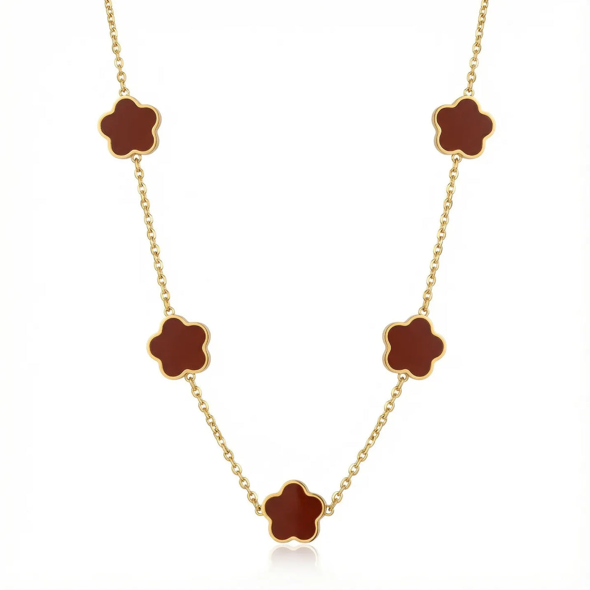 Collier trèfle à 5 feuilles