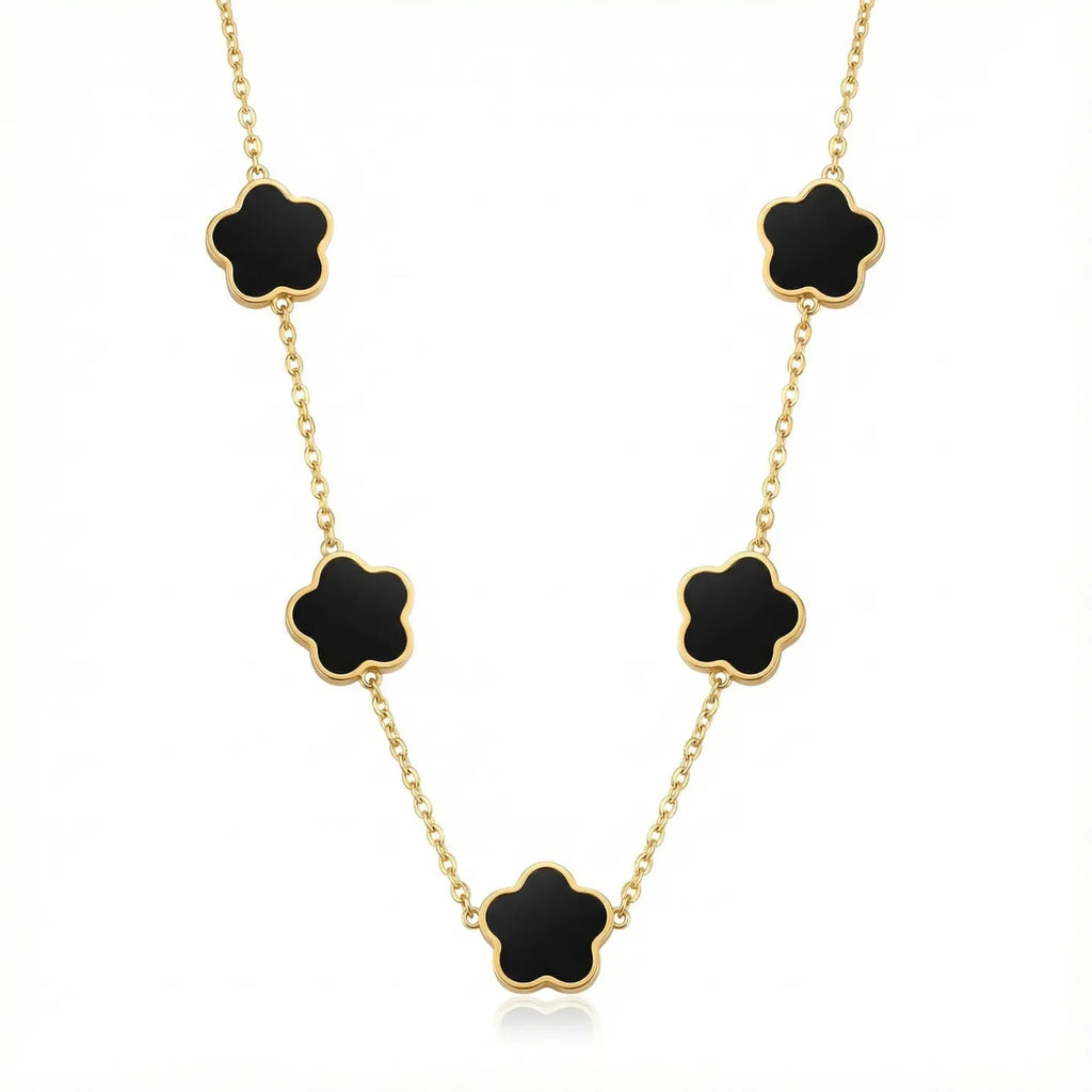 Collier trèfle à 5 feuilles