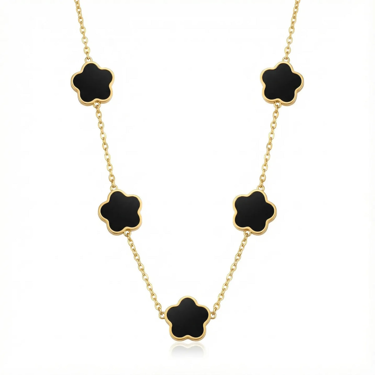 Collier trèfle à 5 feuilles