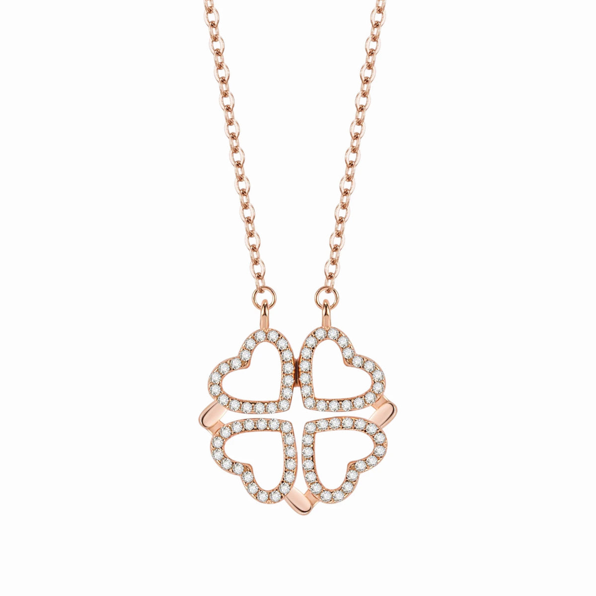 Collier trèfle cœur