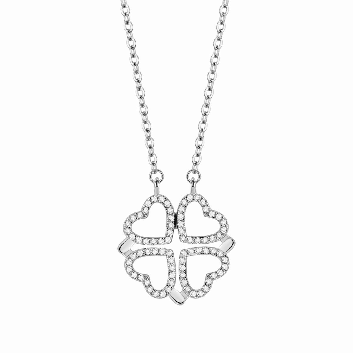 Collier trèfle cœur