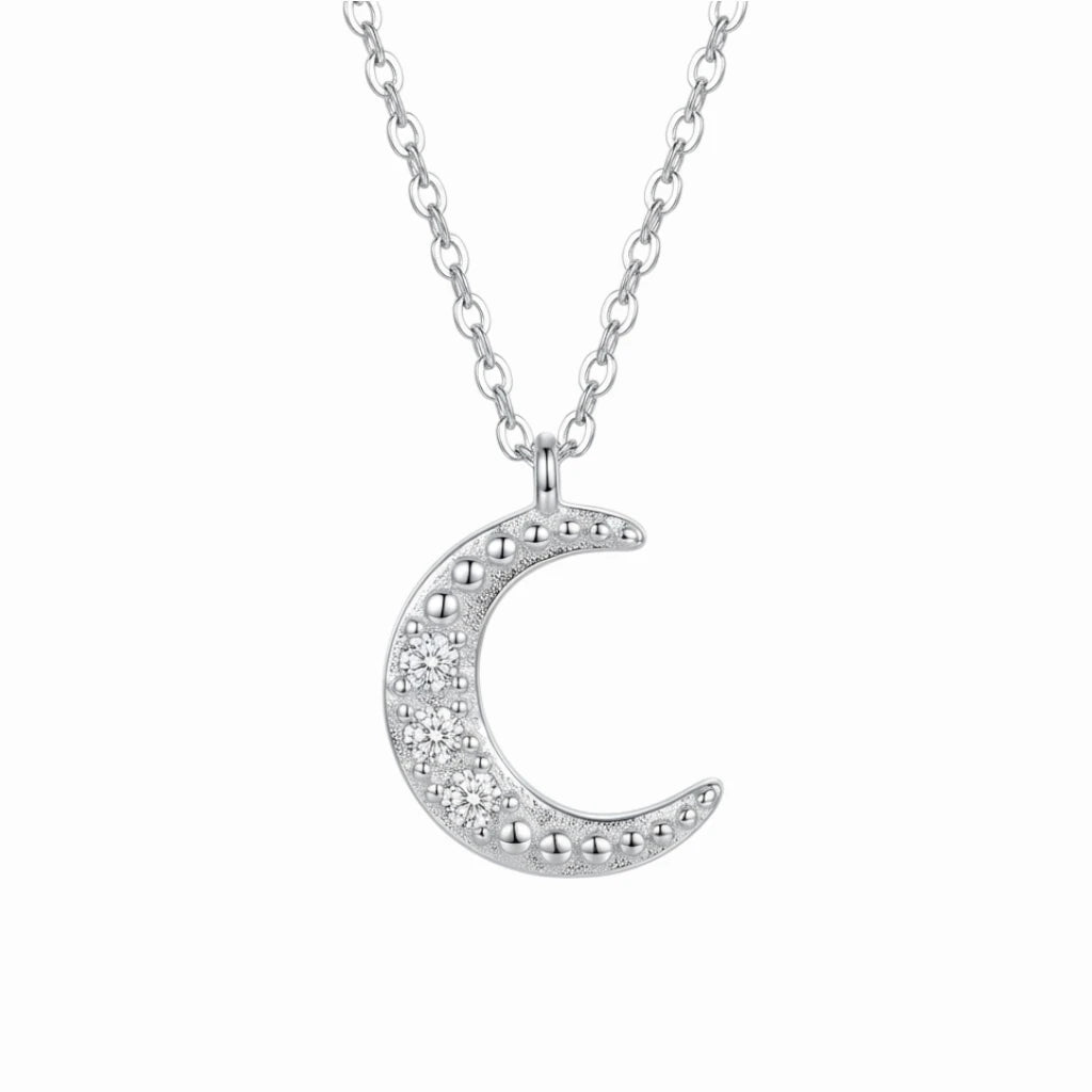 Collier double pendentif lune et étoile