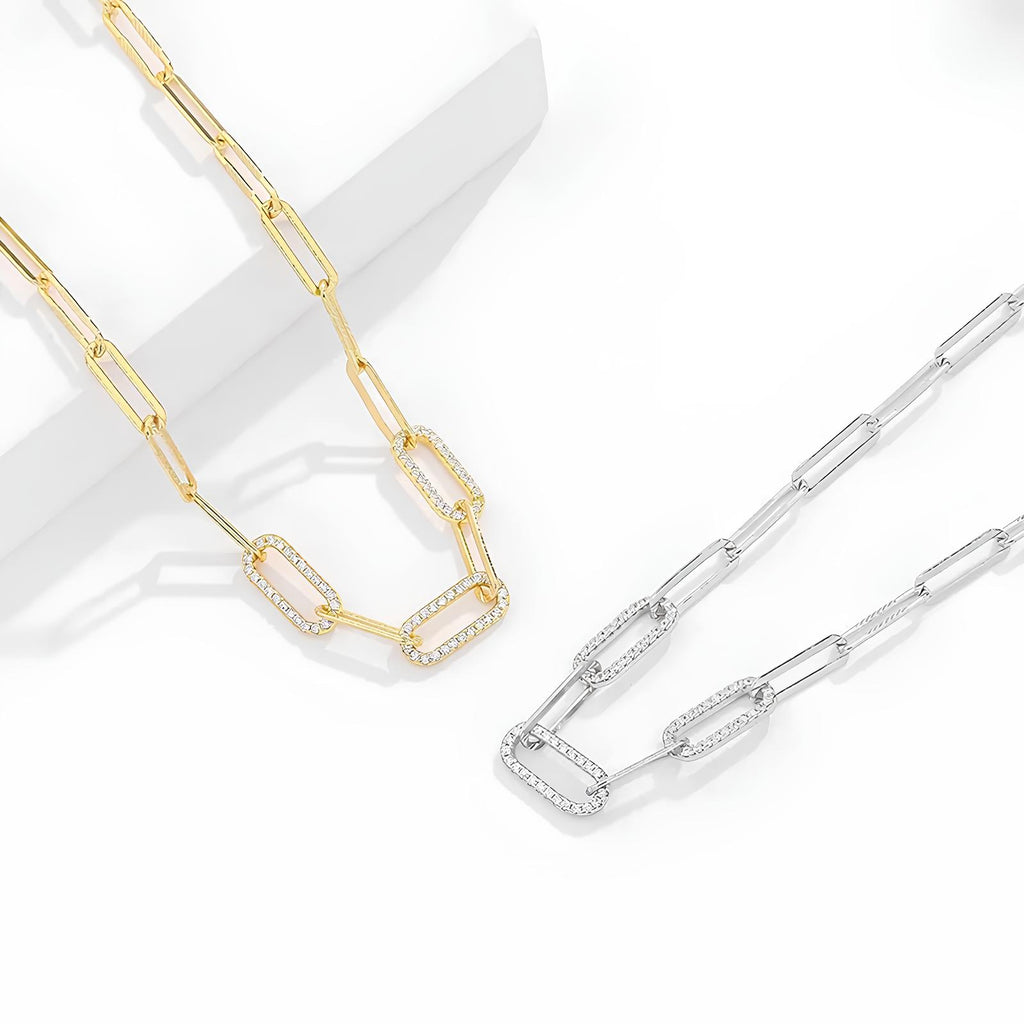 Collier chaîne en maillons rectangulaires