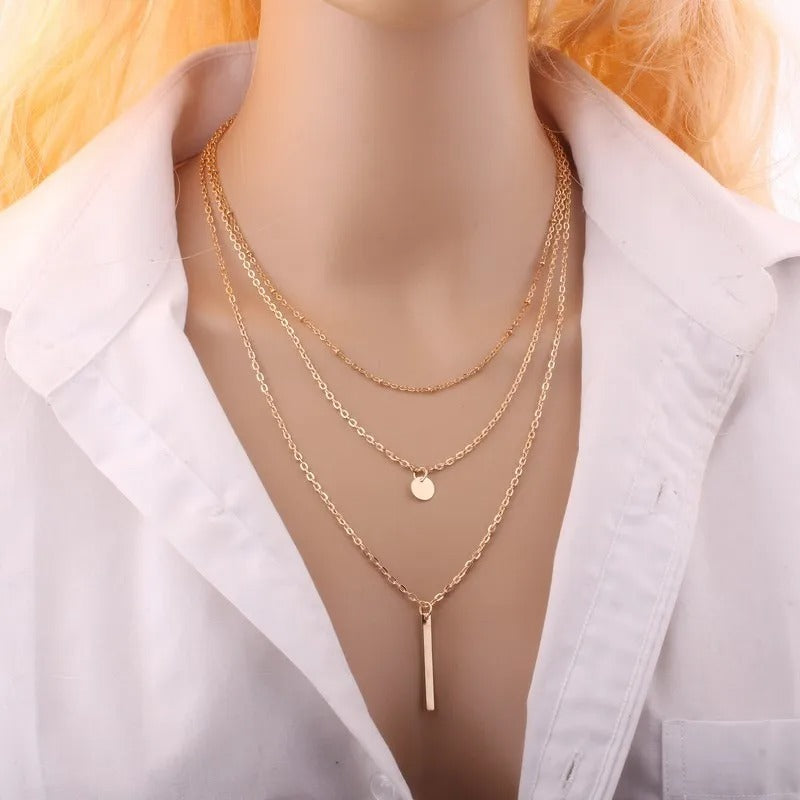 Collier multirang fin