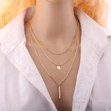 Collier multirang fin