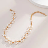 Collier perle fleur