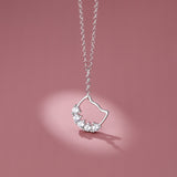 Collier chat argent pour femme