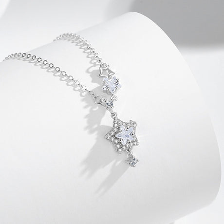 Collier étoile en argent zircon