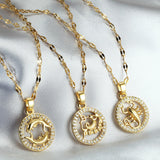 Collier signe astrologique doré