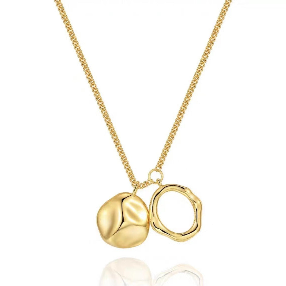 Collier or pendentif rond