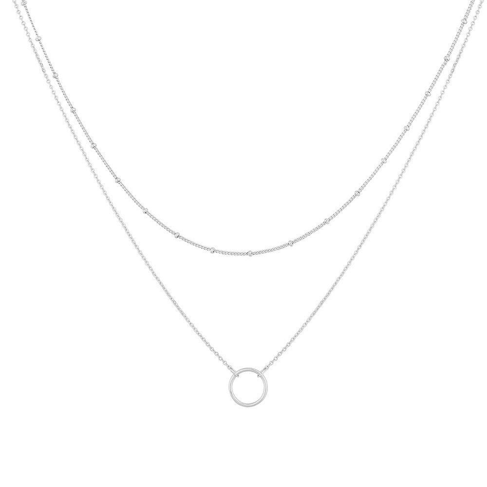 Collier ras de cou pendentif rond