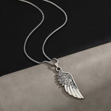 Collier aile d'ange acier