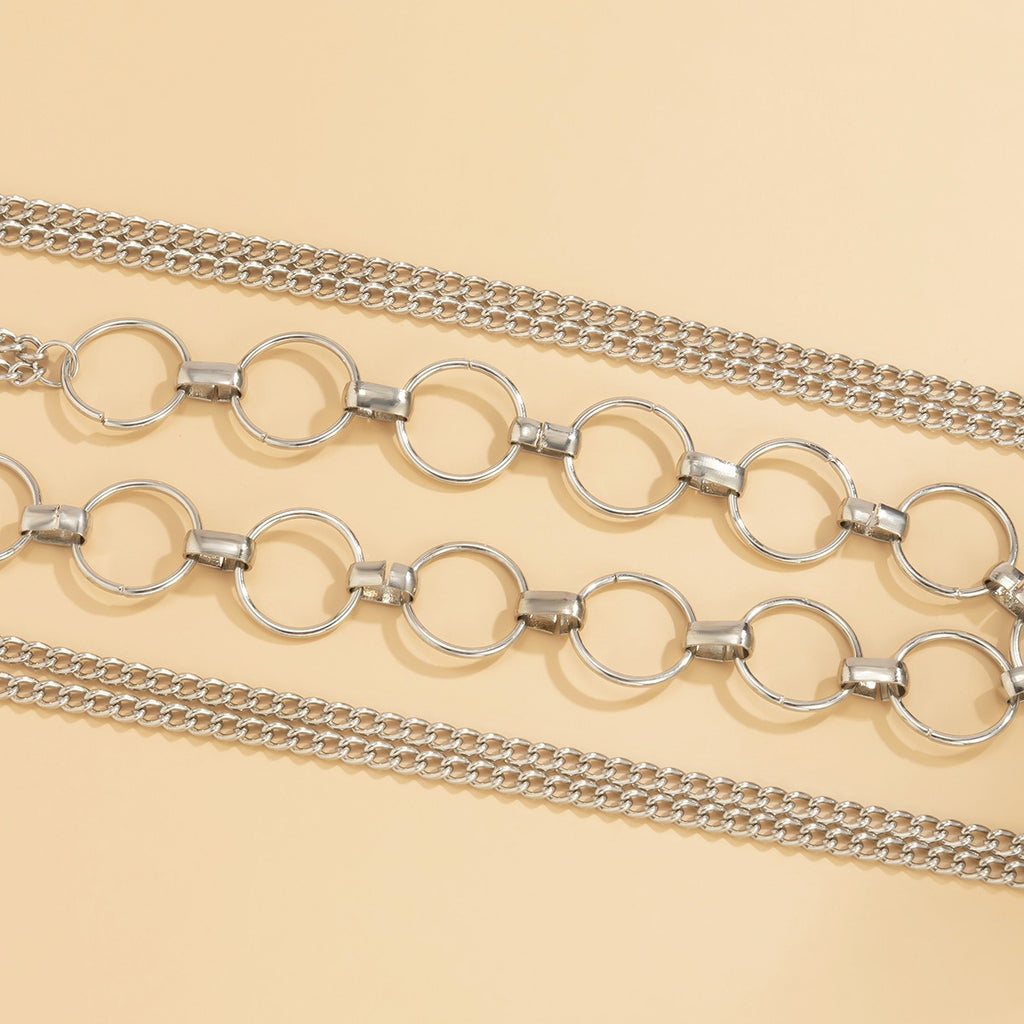 Collier corps chaîne avec anneaux