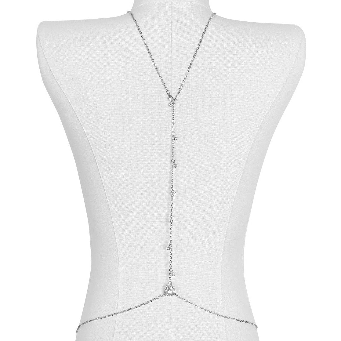 Collier de dos élégant avec pierres