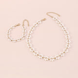 Collier perle fleur